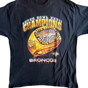 XL T-shirt Super Bowl XXXII Champions Denver Broncos Pro Player Cotton Vtg 1998